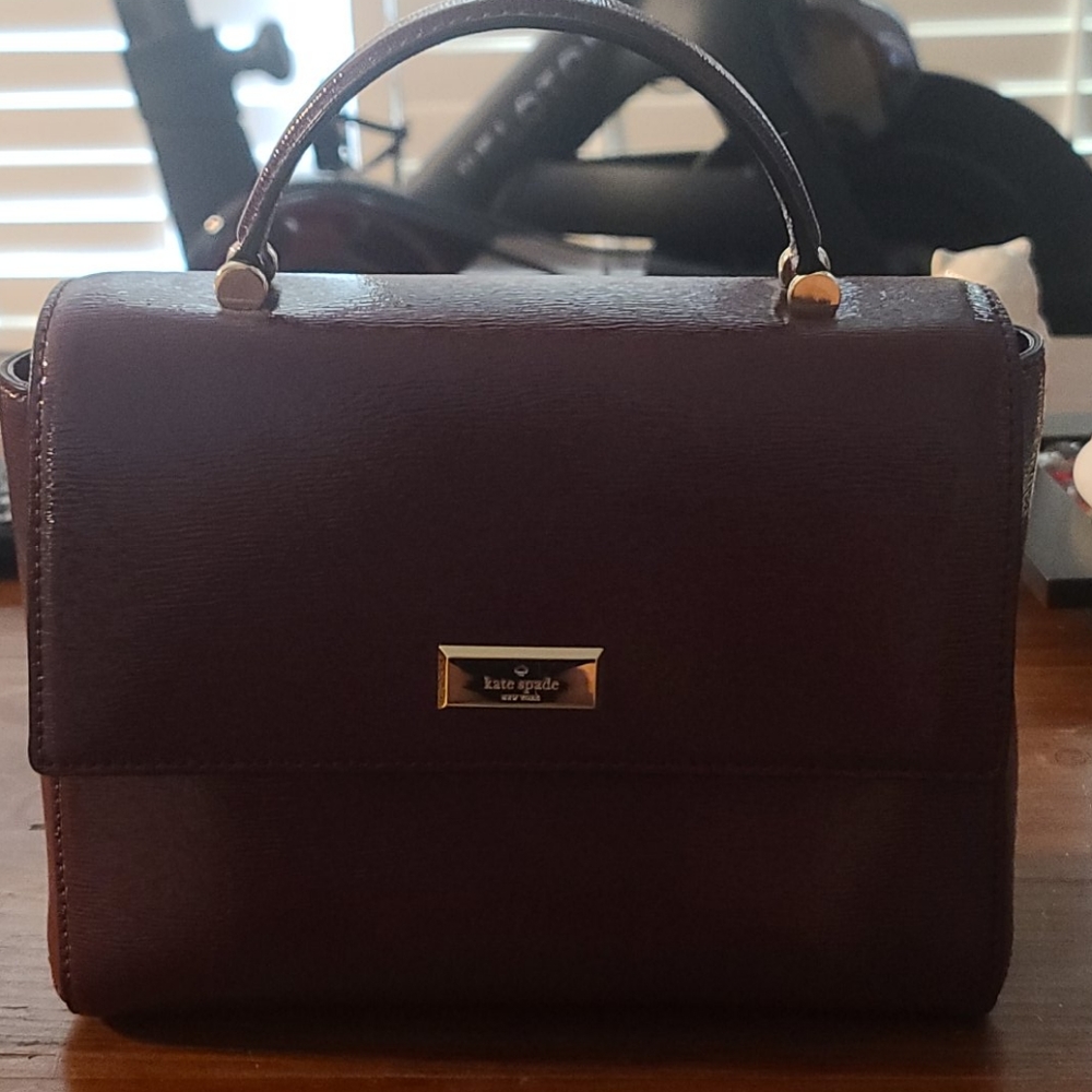 small burgundy Kate spade handbag